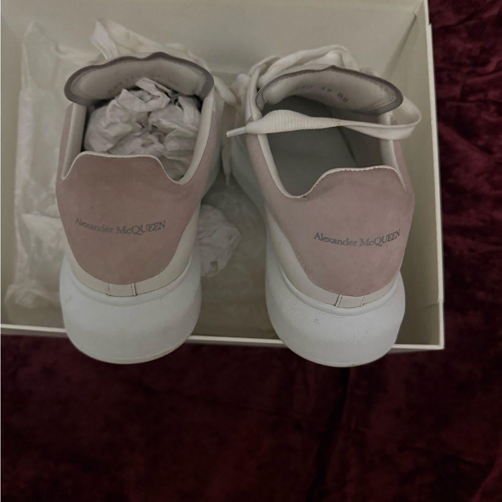 Alexander McQueen Pink and White Sneakers